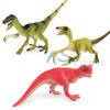 Detailed Jurassic Dinosaur Figurines Set Pvc T-rex Raptor Forest Playset For Children
