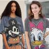 2026 European and American New Heavy Industry Cartoon Patch Embroidered Short Sleeve T-shirt Round Neck Top