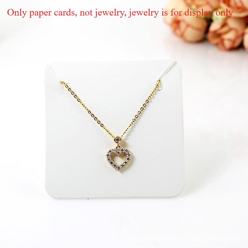 100Pcs/Lot 5*5cm Square Blank Jewelry Necklace Earring Card Label Tags Handmade DIY Accessories