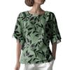 Women's Fashionable Casual Round Neck Printed Top Loose Top Printed Top Loose Top
