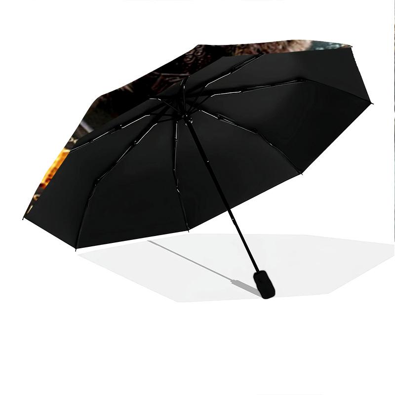 Wizard Bridge Fiery Eye Folding Umbrella Umbrella Suitable For All Seasons Travel Umbrella Travel Light