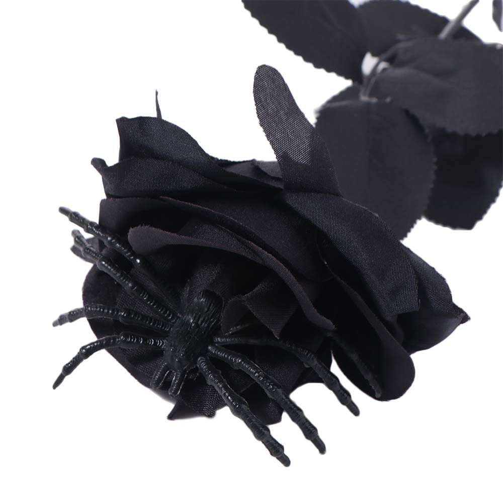 38cm Spider Rose Bouquet Gothic Fake Flower Halloween Artificial Rose  Halloween Party Props