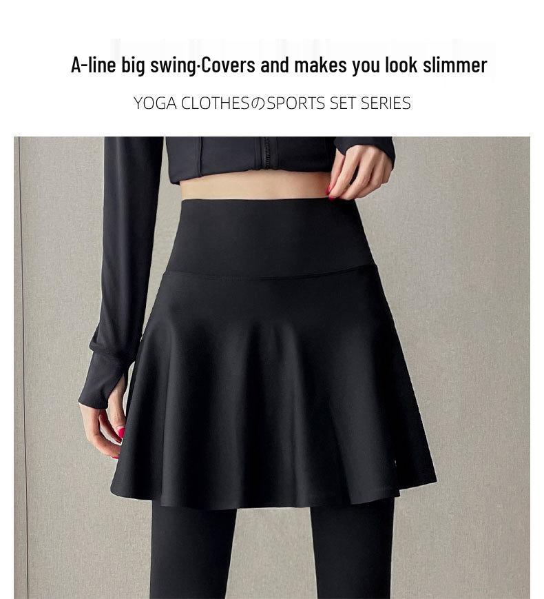 Women's 2024 High-End Yoga Set: Advanced Morning Run Jacket, Fitness Skirt, and Running Pants for Autumn/Winter