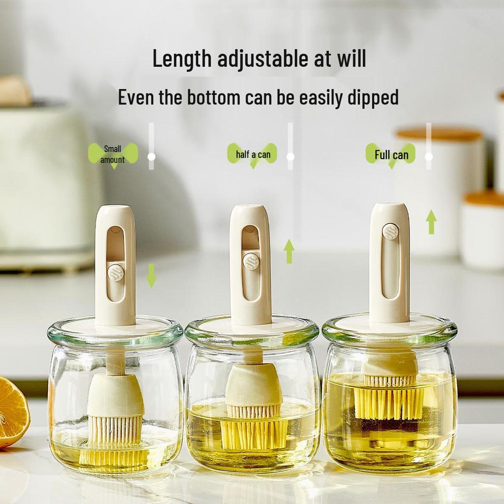 Shi He Hitzebeständige Ölpinselflasche für Küche & Outdoor-Grillen