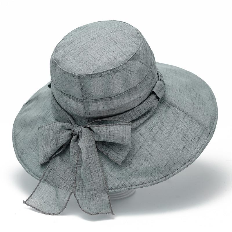 Hat summer thin bucket hat women's big edge sun hat folding sunscreen sun hat cool hat