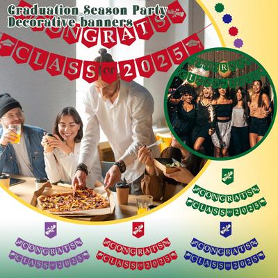 Graduation Season Flag Party Decoration Scene Layout, Atmosphere Banner