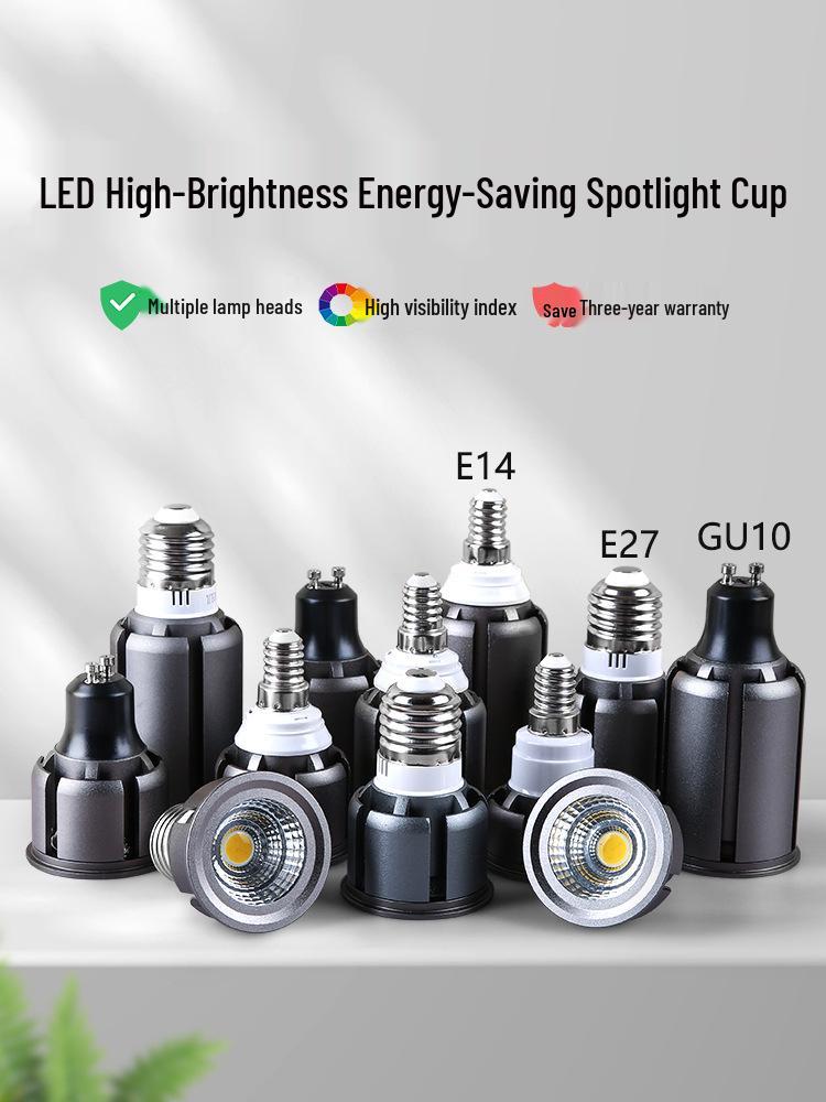 

COB LED Spotlight Bulb E27/E14/GU10 Base, Energy-Saving & Super Bright for Restaurants & Stores 3W Neutral White 4000K
