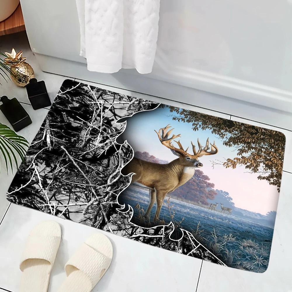 Animal Hunting Boar Carpet Decorate 3D Printed Doormat for Home Indoor Bedroom Toilet Kitchen Mats Rectangle Area Rugs Pig Duck