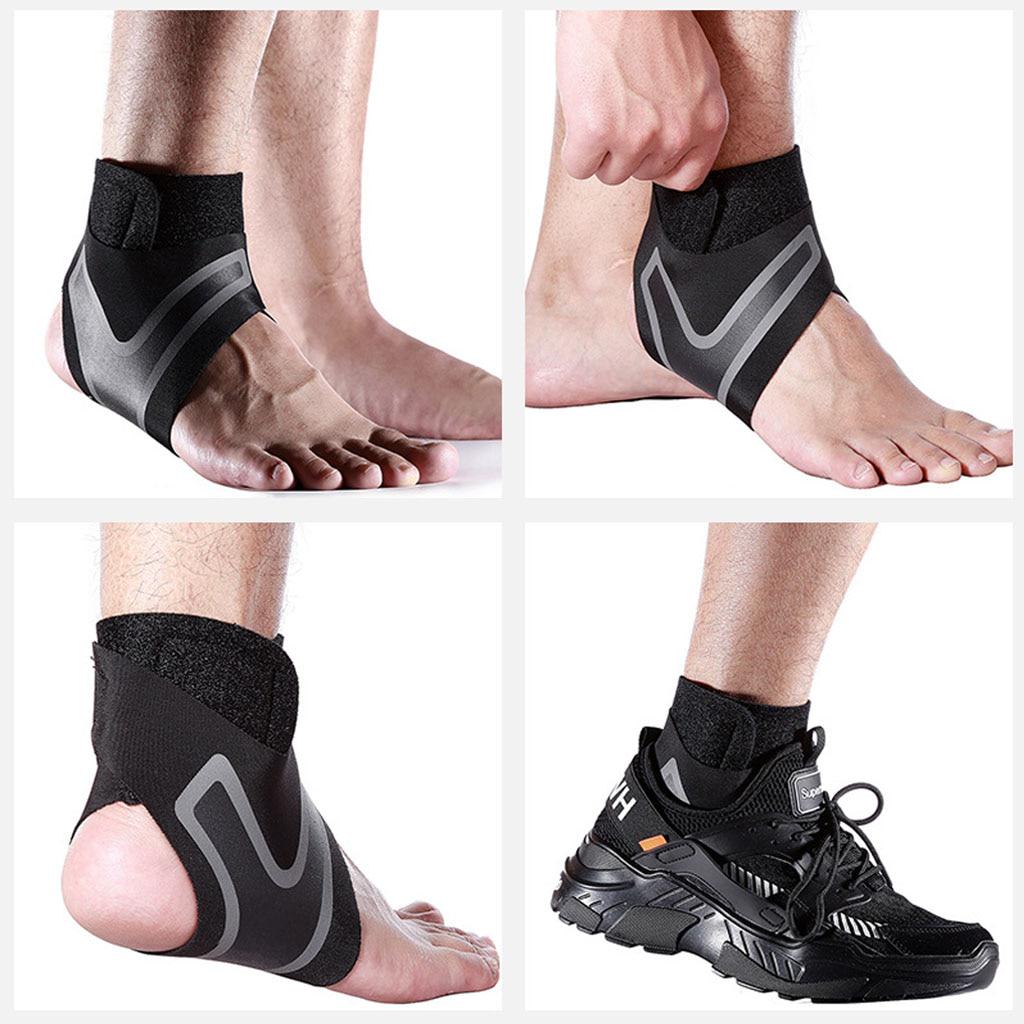 1 Pair Sports Ankle Brace Fitness Gym Ankle Support Gear Elastic Foot Wraps Protector Legs