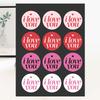 5Pcs Round I Love You Sticker Florist Sticker Florist Diy Material Sticker