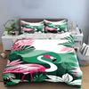 Pink Flamingos with Leaves. Bedding Sets Duvet Cover Sets Duvet Covers Pillowcases(1*Duvet Cover 2*Pillowcases Without Duvet Insert)