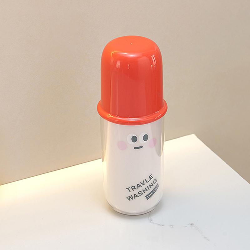 

Мультяшный дорожный стаканчик для полоскания рта 3-в-1, портативный, милый, незаменимый для командировок, футляр для зубной щетки с крышкой, многофункциональное хранение красный