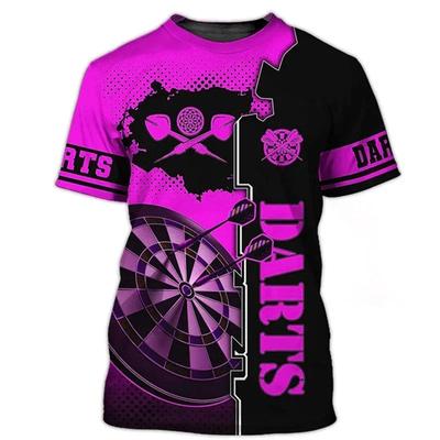 Darts Game T-shirt 3D Print Summer Men Women Short Sleeve T Shirts Streetwear O-neck Dart Turntable Fashion Unisex Clothing