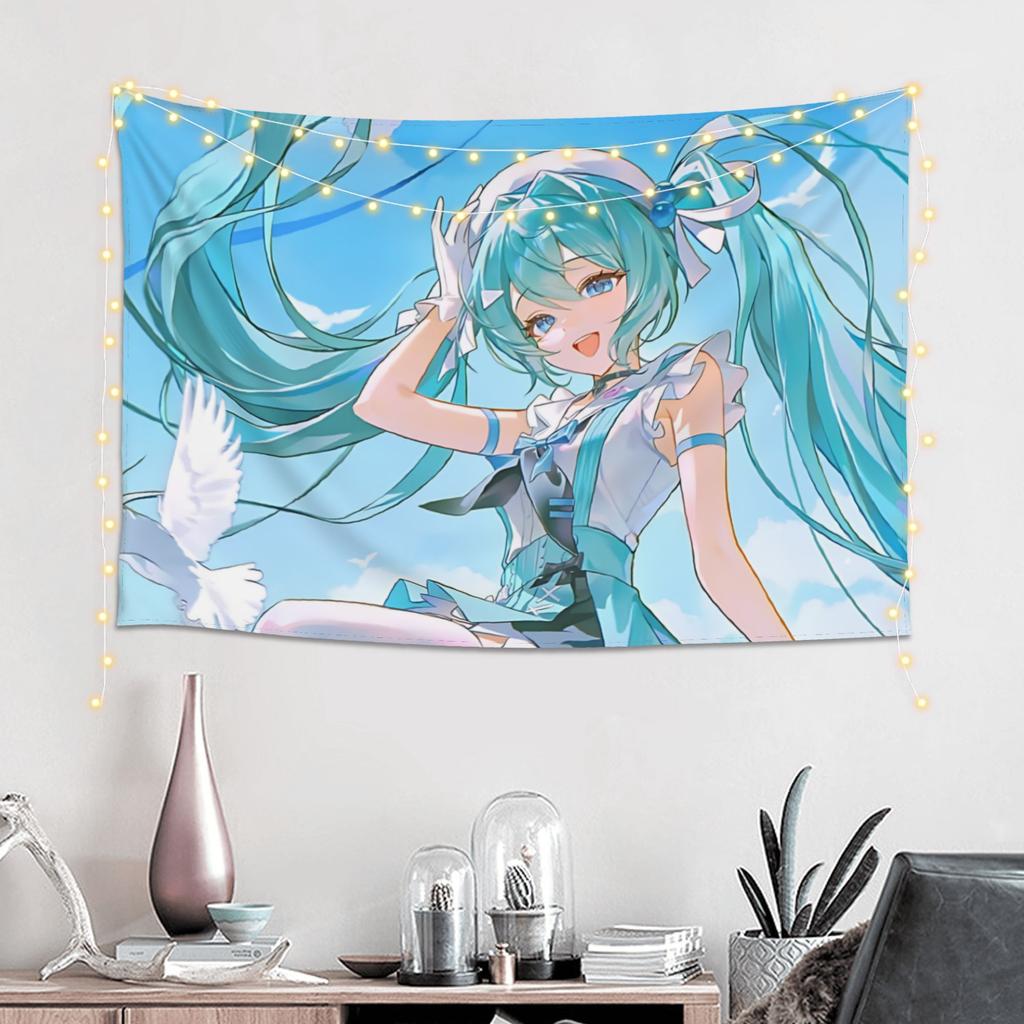 Hatsune Miku Cutecore Tapestry Wall Hanging Blanket Tapestry Home Decor Items Wall Decorations