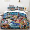 3D Kids Boys Anime One Pieces Duvet Cover Merry Christmas Bedding Set Queen King Full Size for Holiday Bedroom Teens Women Gift