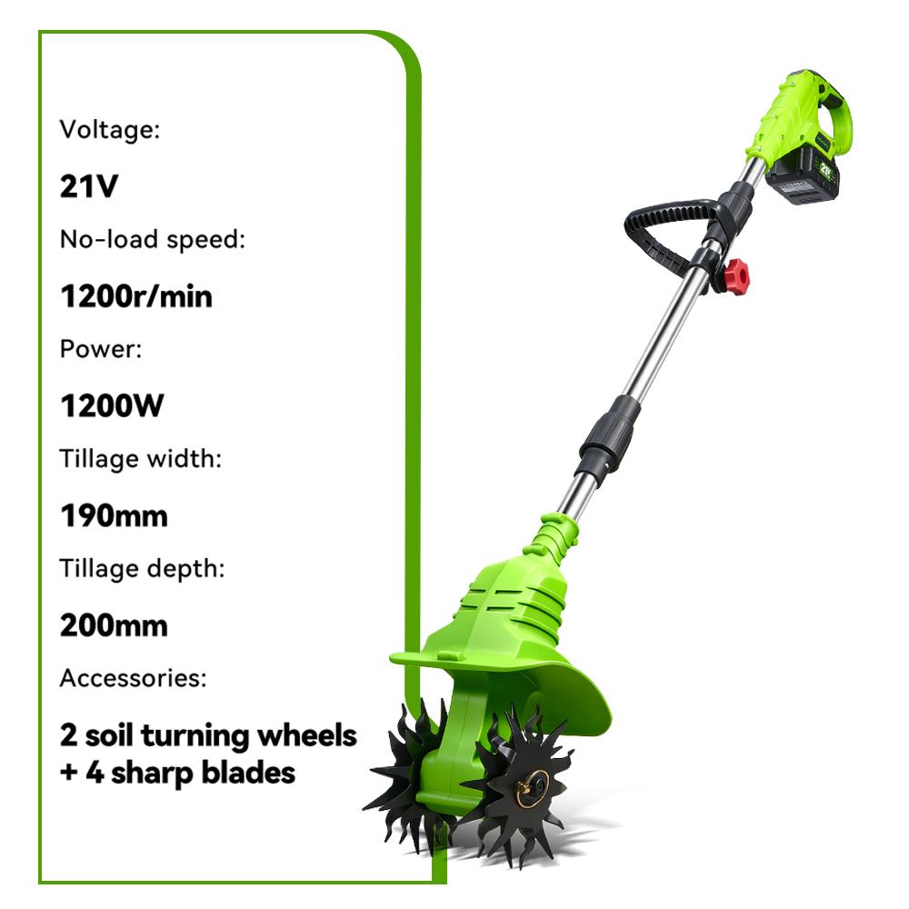 ONEGREEN 2W1 Elektryczny Kultywator Glebogryzarka Kosiarka Rototiller Do Uprawy Gleby Narzędzie Skaryfikujące Do Akumulatora Makita 18V Pin