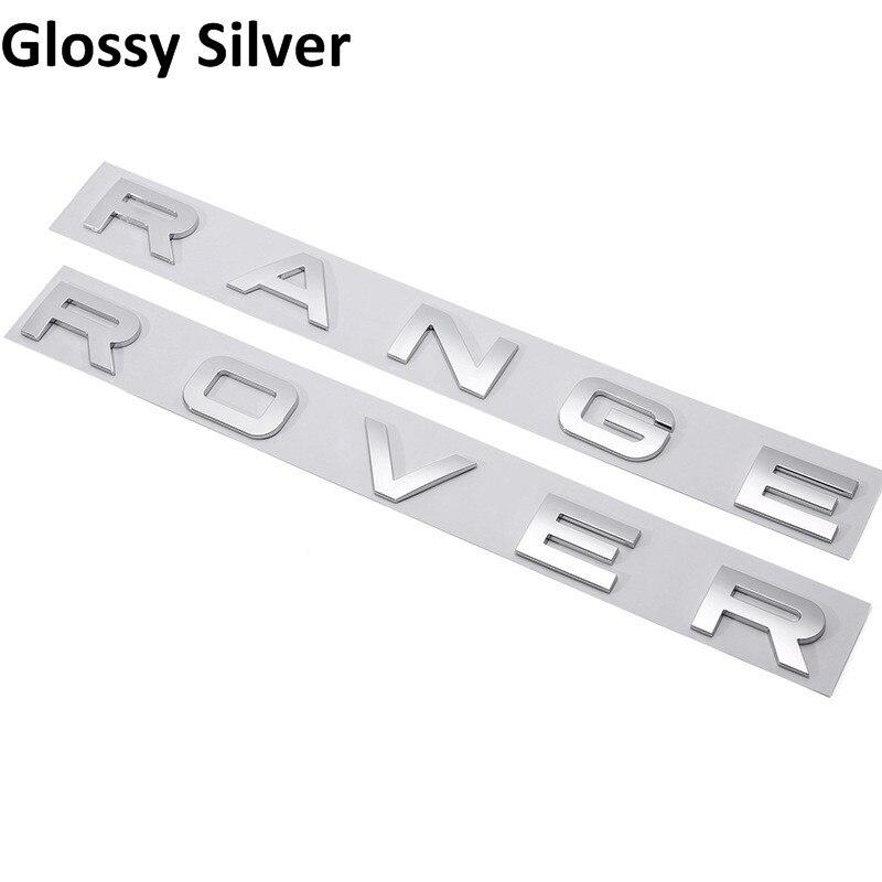 3D Letter Car Hood Bonnet Cover Emblem For Land Rover Range Rover Velar Sport Discovery 2 3 4 Defender Chrome Front Head Sticker BQQ0