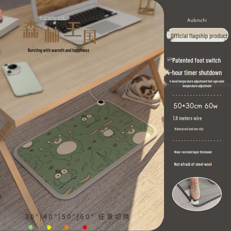 Electric Heated Foot Warmer Mat for Office - Winter Warmth Solution
