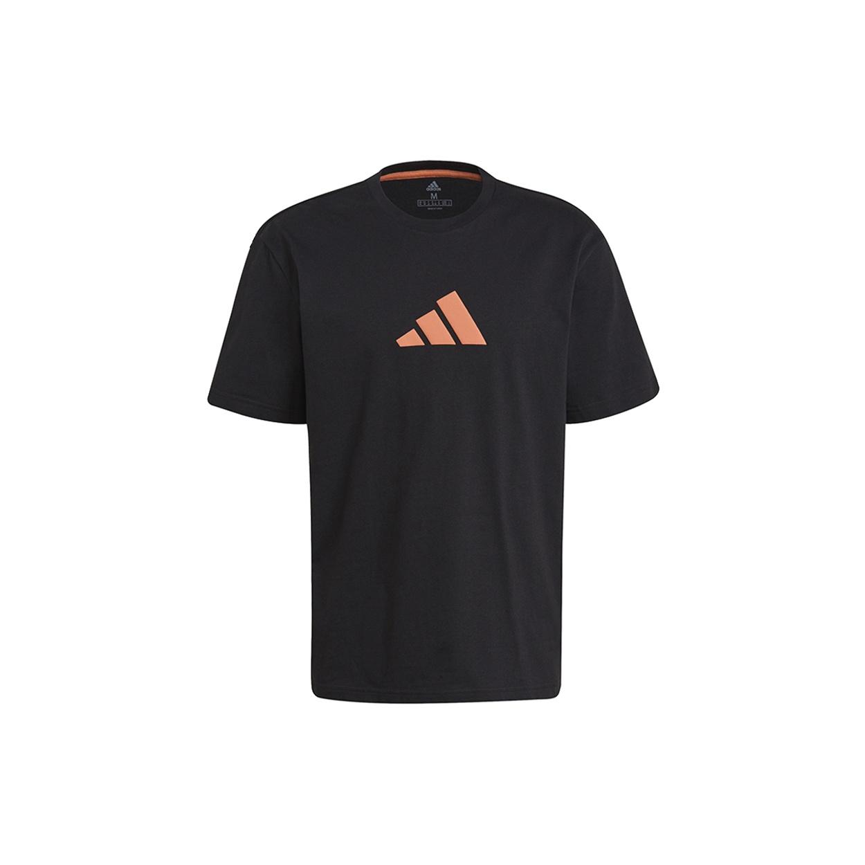 adidas Camo Loose Tee Casual Sports Printing Short Sleeve Black Men s GN6843 M