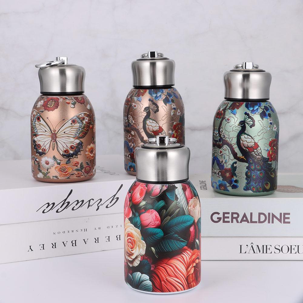 Portable 304 Stainless Steel Insulated Cup 300ml Mini Coffee Mug Leak-Proof Double Wall Water Bottle Travel