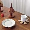 Decorative Wooden Trivets Anti Scald Tree Shape Insulation Pad  Dining Table