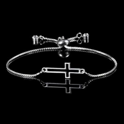 Silver Color Jewelry Cross Chain Bracelets For Women  Wedding Banquet Charm Bracelets & Bangles Valentine's Day Gift