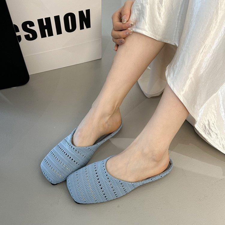 Women's 2025 summer beach soft-bottomed lazy one-pedal flat-bottomed Muller cool slippers