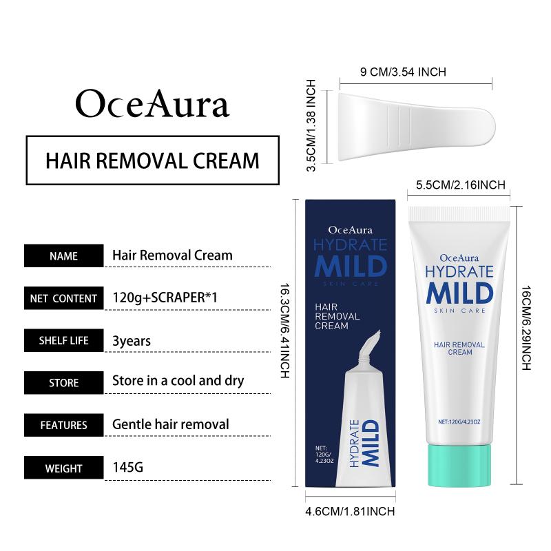 Moisturizing Hair Removal Cream 2 in Depilatory for Women Men Fast Acting Gentle Formula Full Body Spa Experience