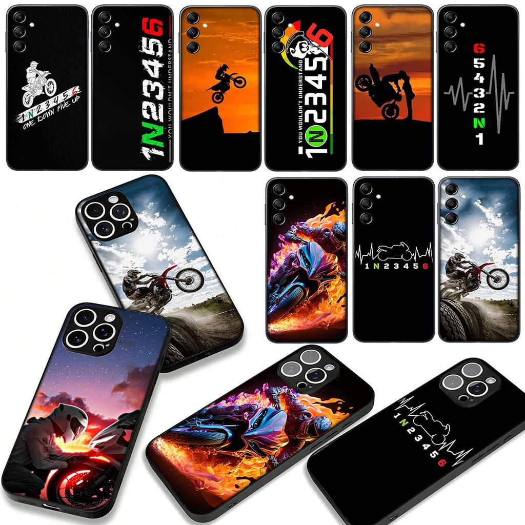 1N23456 Motorcycle Motorbike Cycling Case for Motorola Moto G04 G13 G14 g45 G23 G32 G34 G35 G64 G82 G84 G53 G60 G72 E14 E15 E13