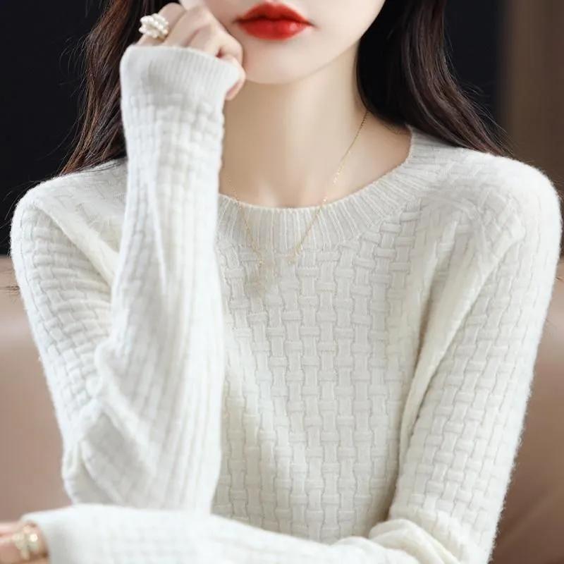 Women Autumn Winter O-neck Pullover Warm Casual Sweater Pulls Jumpers Korean Knitwear Bottoming Shirt