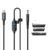 Durability PVC Coating DC5.5x2.1mm To USB C Charging Cord Featuring 5V/9V/12V/15V/20V/28V Adjustable Output Voltages