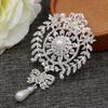 European & American Crystal Teardrop Brooch Zircon Pin Accessory