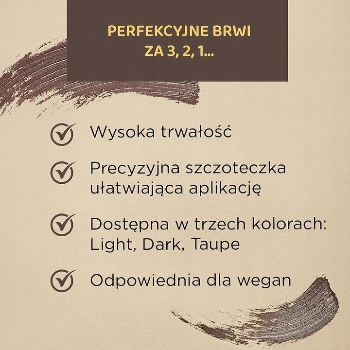 Eveline Mascara Do Brwi 02 Dark Brow And Go! Ze Szczoteczką