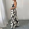 2026 Womens Elegant Sleeveless Printed Jumpsuit High-Waisted Wide-Leg Casual Office Wear