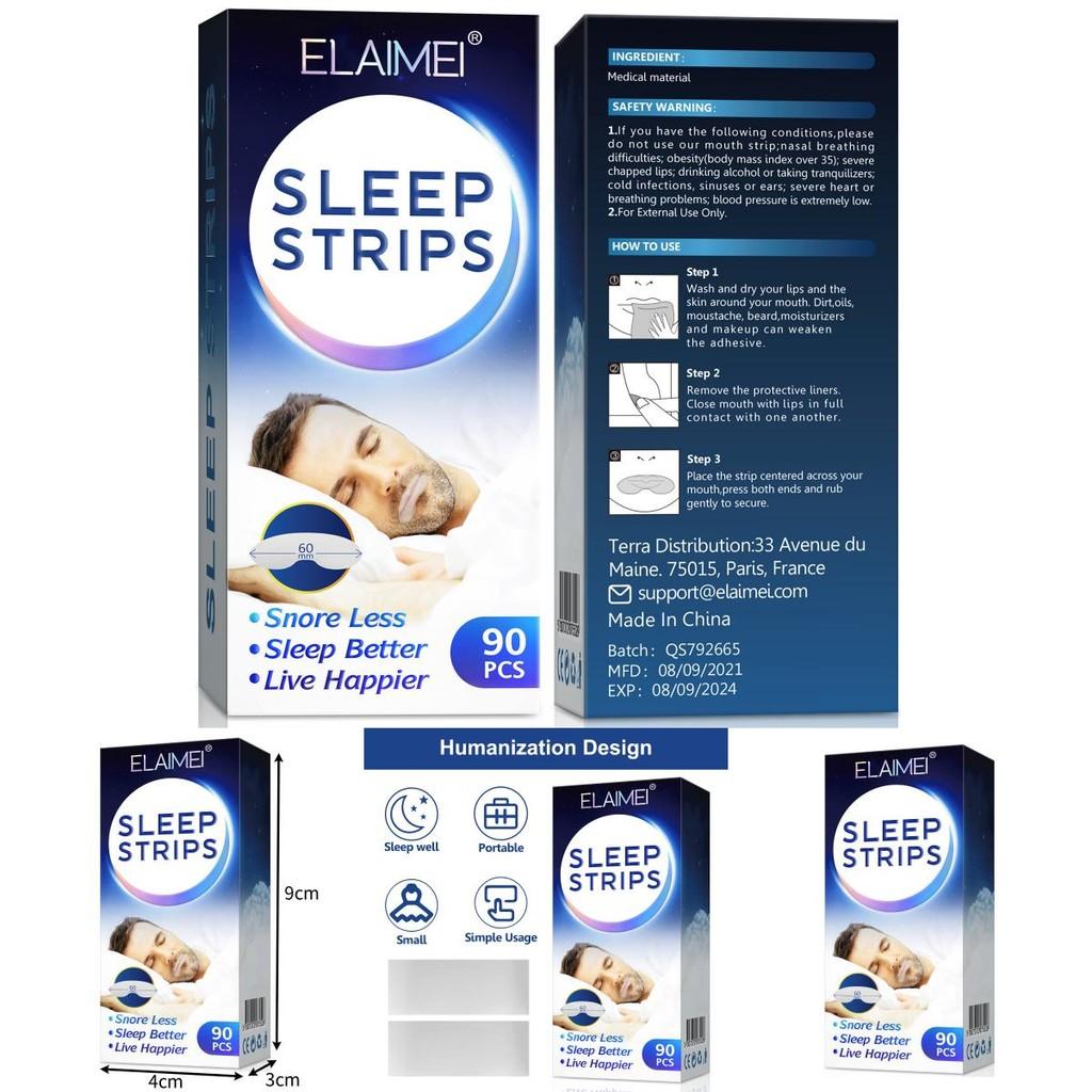 Elimei Sleep Tape Antisnoring Closure Patch With Breathable Material For Restful Sleep