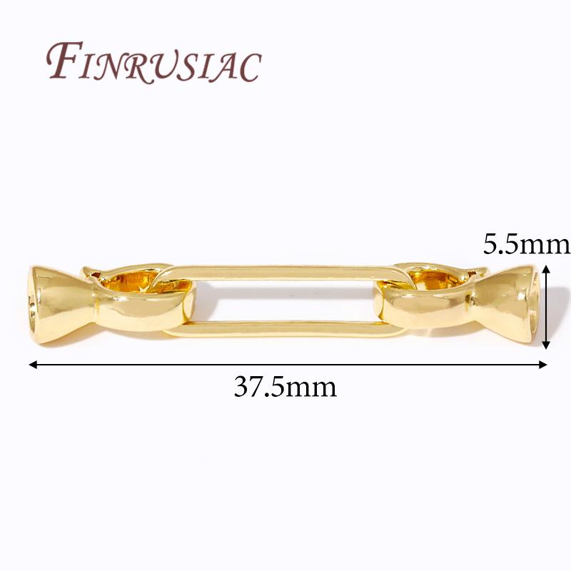 18K Gold Plated Connector Clasps Accessories For Bracelets,Brass Metal Locks For Jewelry,Fasteners Clasp,DIY Necklace Findings