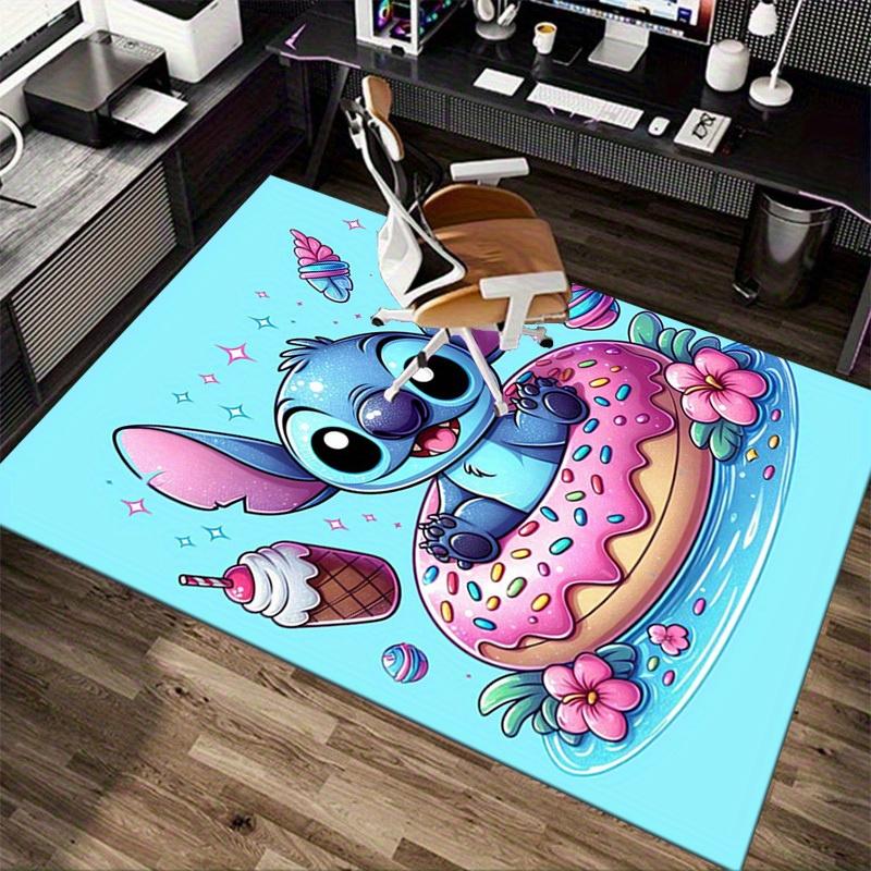 1pc. Cute Stitch on Donut Outdoor Rug - Fun Home Decor Carpet for Room, Office Chair Mat, Gift Ideaz0410126