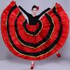 720 Degree Woman Spanish Flamenco Skirt Polyester Satin Smooth Big Swing Carnival Party Ballroom Belly Dance Costumes Dress