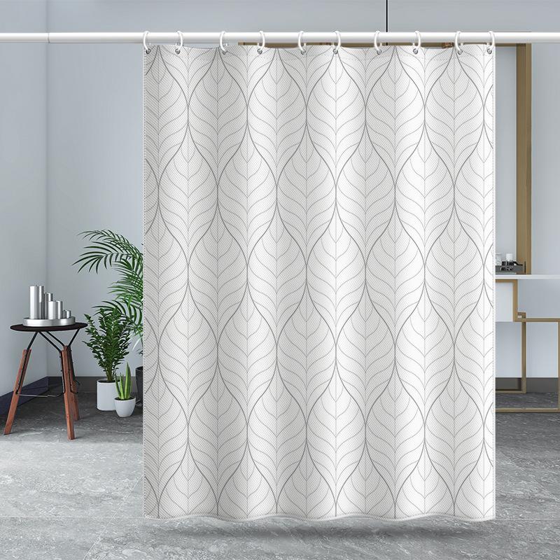 Bathroom Thickened Waterproof Curtain Mildew Proof Shower Curtain Shower Partition Curtain Shower Curtain Bathroom Curtain Free Perforation