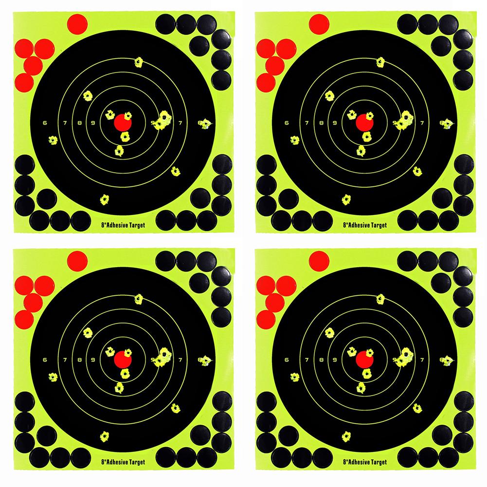 100-5PCS 8-inch Splatter Target High Visibility Adhesive Shooting Target Stickers Reactive Hunting Shooting Training Paper