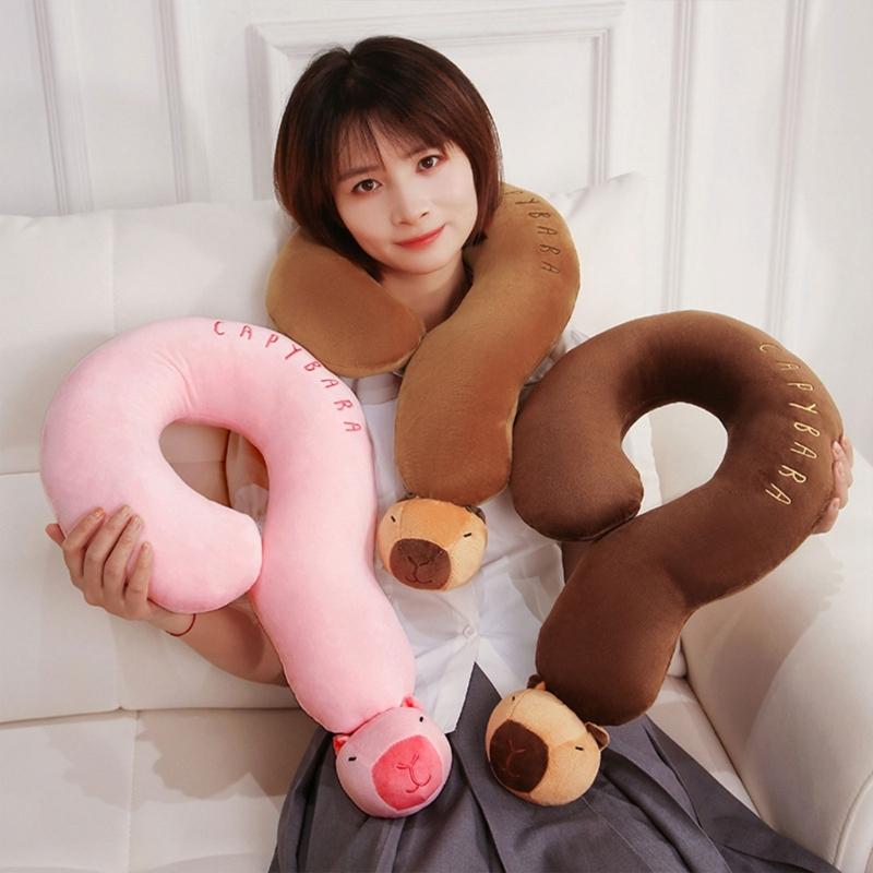 Flexible Shape Cushions Pillow,Soft Cotton,3D Question Mark Pillow Neck Pillow Neck Relief for Office Travel Use