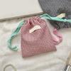 Drawstring Cosmetic Bag Portable Makeup Bag Plaids Lipstick Storage Pouch Toiletry Bag Travel Wash Bag Jewelry Organizers