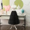 Sottogonna Lolita in Morbido Tulle - Gonna Lunga, Gonfia, a Metà Lunghezza per Cosplay & Hanfu