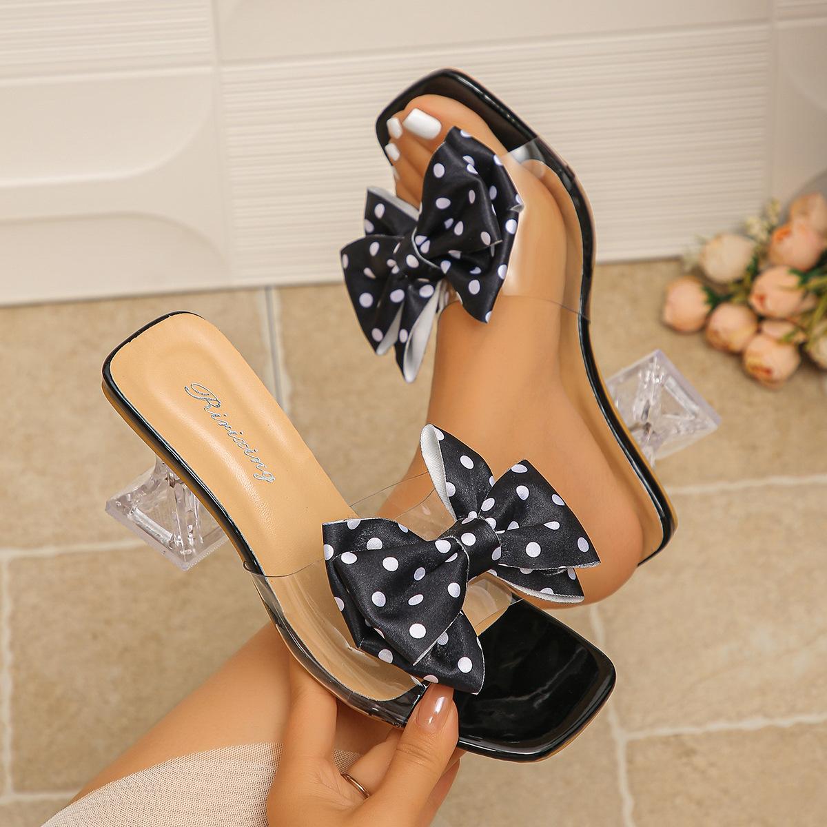 New Style Shoes - Large Size Women s Casual Comfortable High-heeled Flip-flops 36 чёрный
