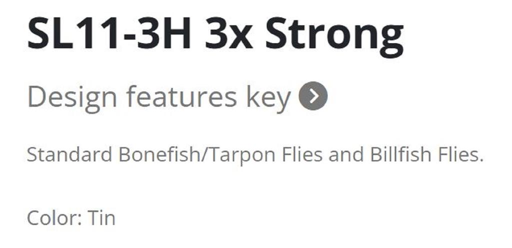 Gamakatsu 13510 SL11-3H Big Game Tin Plated Hook Size 1 , 12/pack (3401)