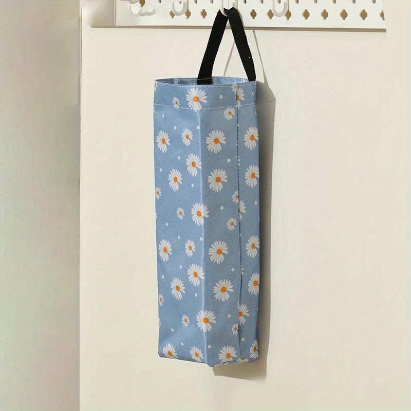 1pc Plastic Bag Storage Box, Foldable Garbage Bag Hanging Storage Bag Garbage Bin Rack Organizer, Household Food Bag Storage Box
