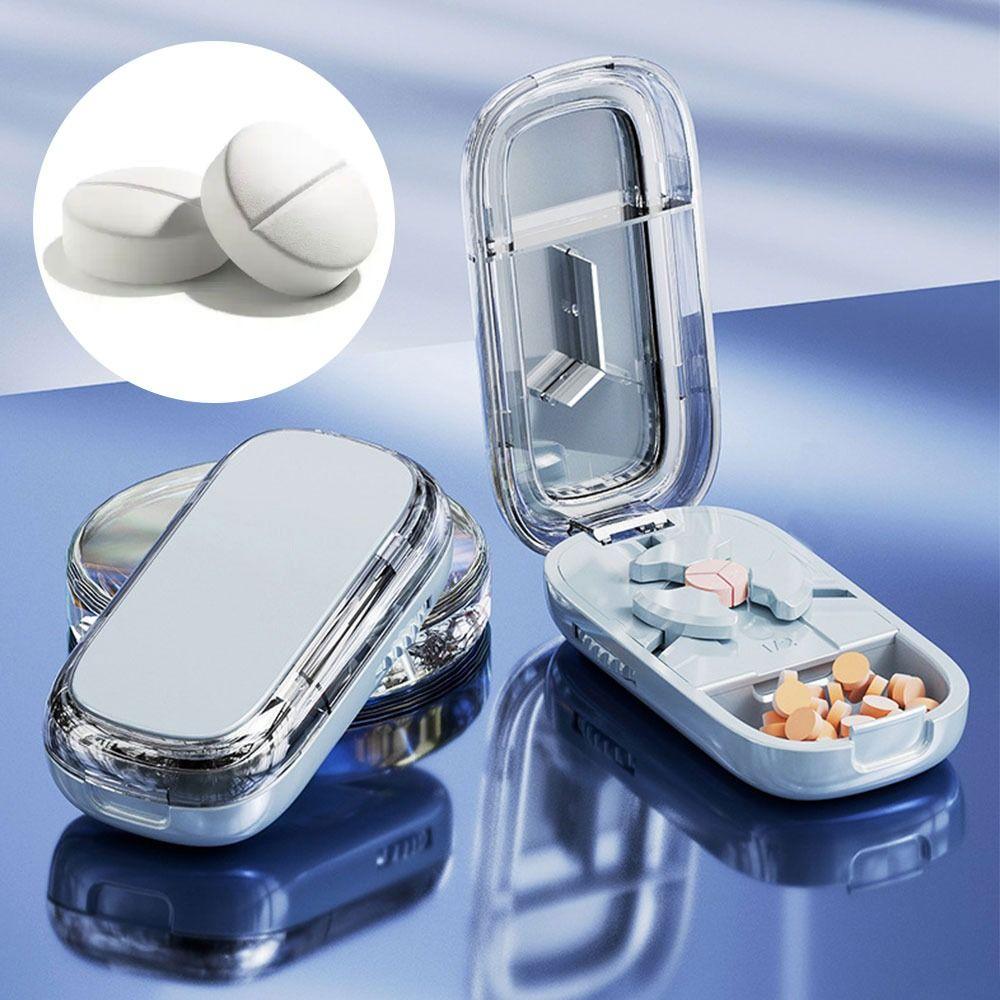 Divider Organizer Three Part Pill Cutter Dustproof Medicine Pill Cutter  for Small or Large Pills