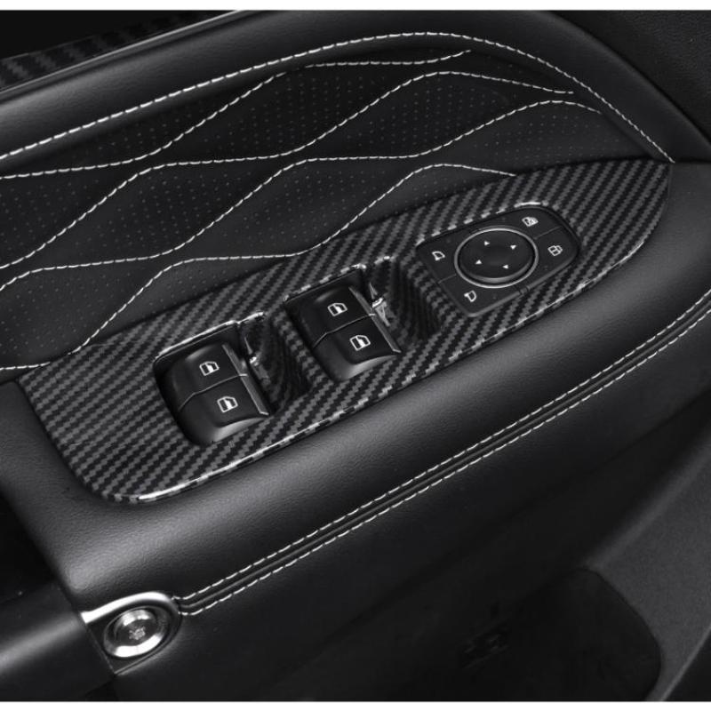 LHD RHD For GWM Great Wall Tank 300 -2025 carbon fiber Window Glass Lift Button Trim Switch Cover Door Armrest Panel Sticker