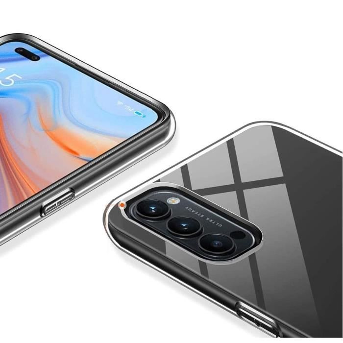 Coque - PHONILLICO - Oppo Reno 4 - Silicone Gel TPU - Transparent - Ultra Mince