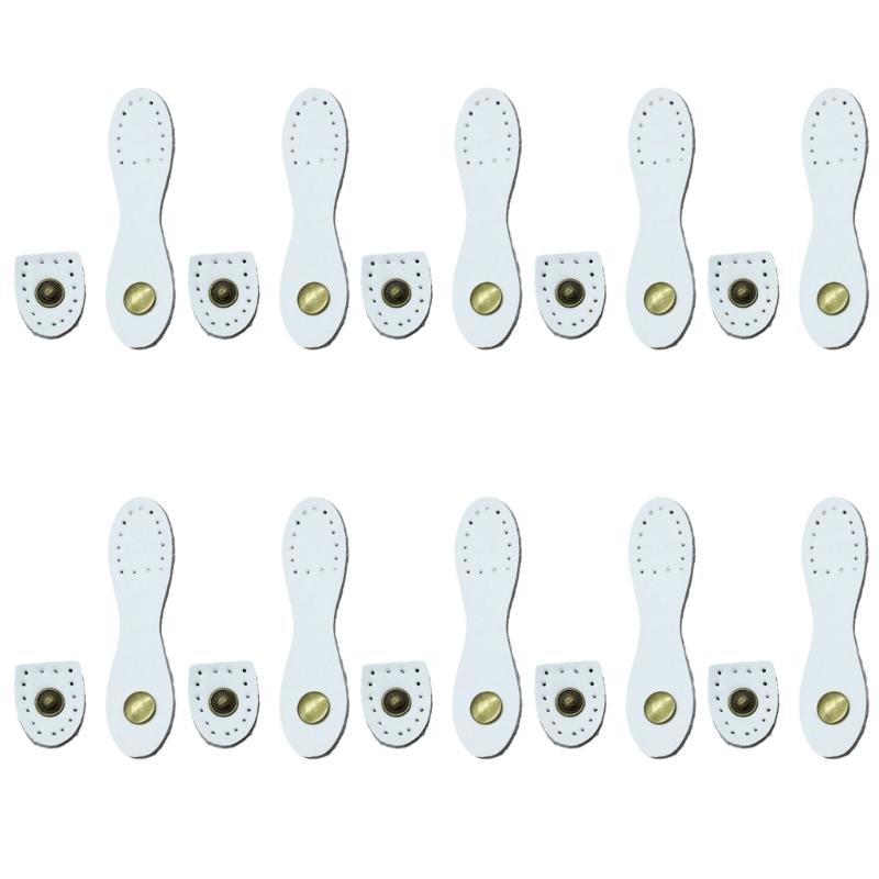 10 Pcs Sew On Leather Snap Buckles Practical Snap Button Closure Leather Purse Closure Fasteners with Sewing Holes